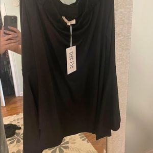 Boutique top with bell sleeves off shoulder